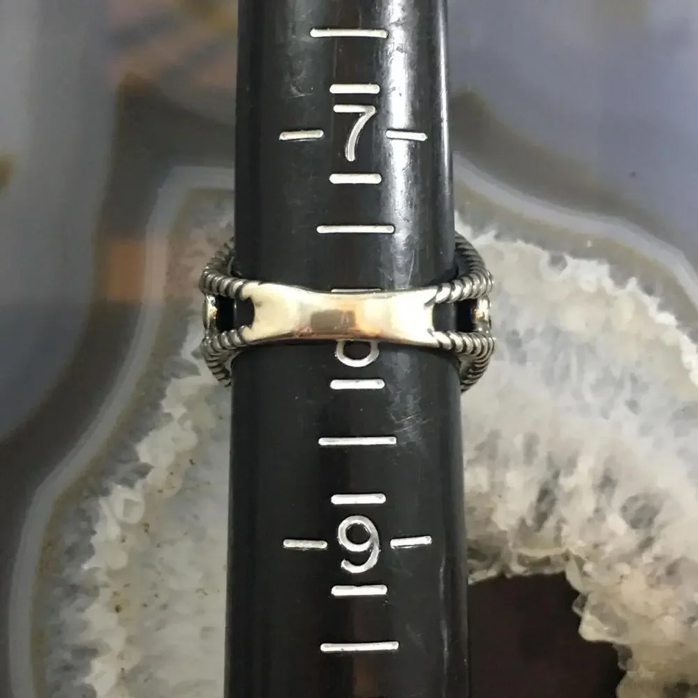 Carolyn Pollack Southwestern Style Sterling Silver Wide Decorated Ring For Women